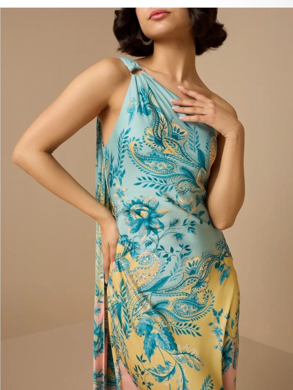 Wani One-Shoulder Floral Maxi Dress - Multi - Picture 2 of 16